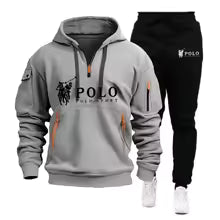 Men's Windproof Hoodie and Pants Two Piece Set