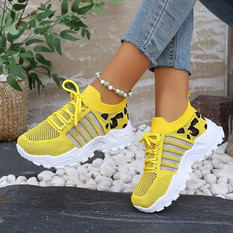 Women's Leopard Print Slip-On Canvas Sneakers