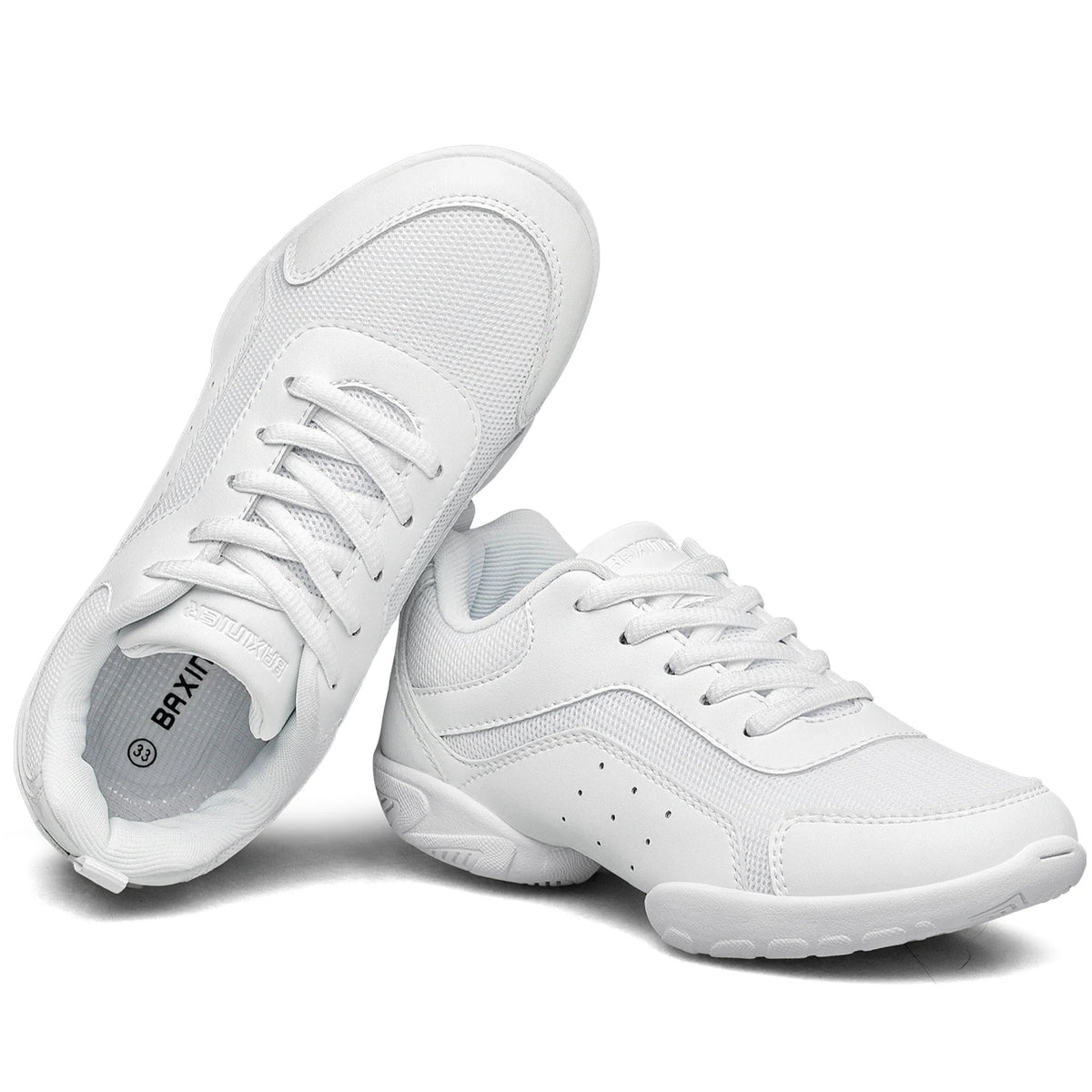 Kids' White Split Sole Cheer Dance Sneakers
