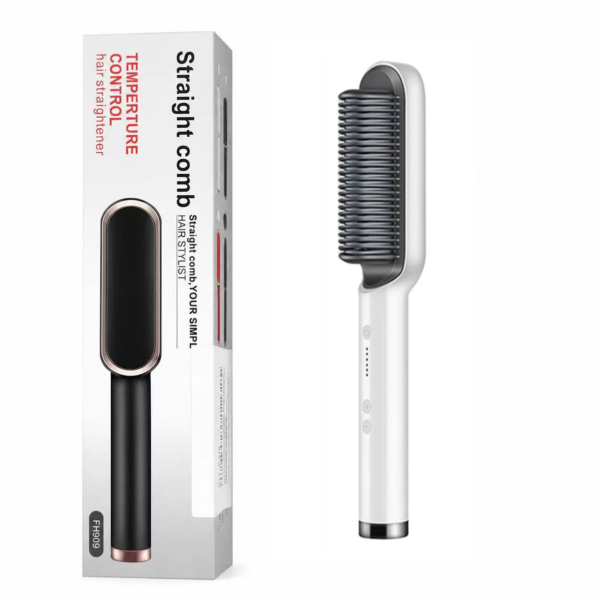 Dual-Purpose Heated Straightening and Curling Comb