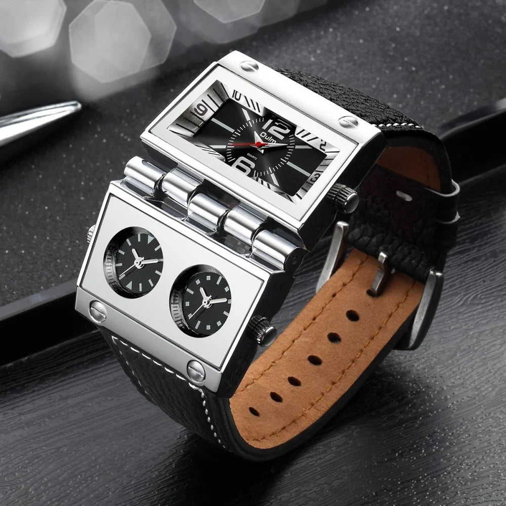 Men's Luxury Punk Dual Dial Quartz Watch