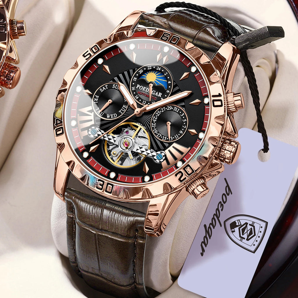 Men's Luxury Hollow Tourbillon Automatic Mechanical Watch