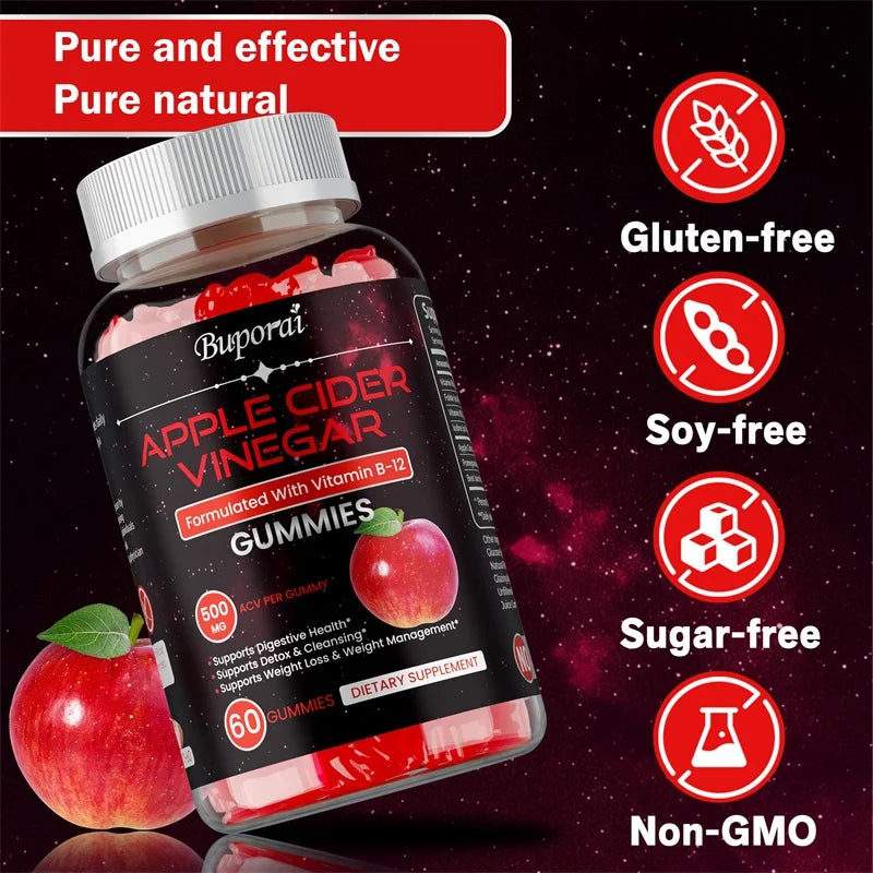 Apple Cider Vinegar Weight Management Detox Dietary Supplement Gummies