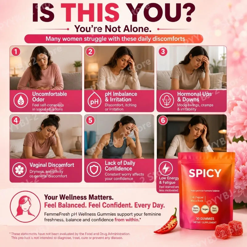 Spicy Gummies for Women Hormonal Balance Intimate Wellness