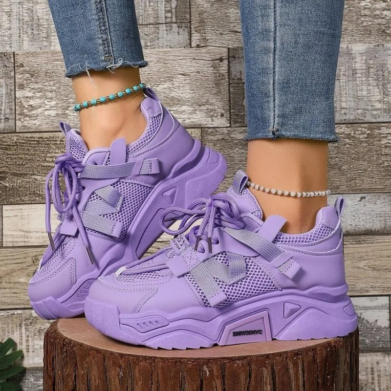 Women's Breathable Mesh Platform Sneakers
