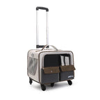 Large Capacity Foldable Rolling Pet Carrier Backpack for Cats Dogs
