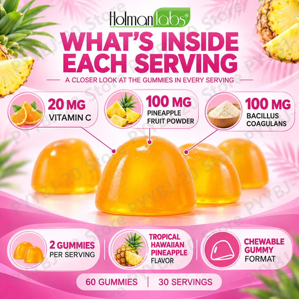 Vaginal Probiotic pH Balance Immune Support Dietary Supplement Gummies