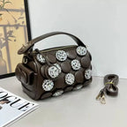 Women's Fashion Diamond Bucket Shoulder Crossbody Bag