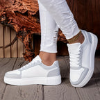Unisex Lace-Up Lightweight Non-Slip Vulcanized Sneakers