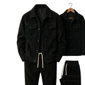 Men's Casual Corduroy Jacket and Jogger Pants Set