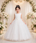 Girls' Tulle Embroidered Ball Gown Flower Girl Dress