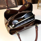 Women's Vintage Floral PU Leather Tote Crossbody Bag