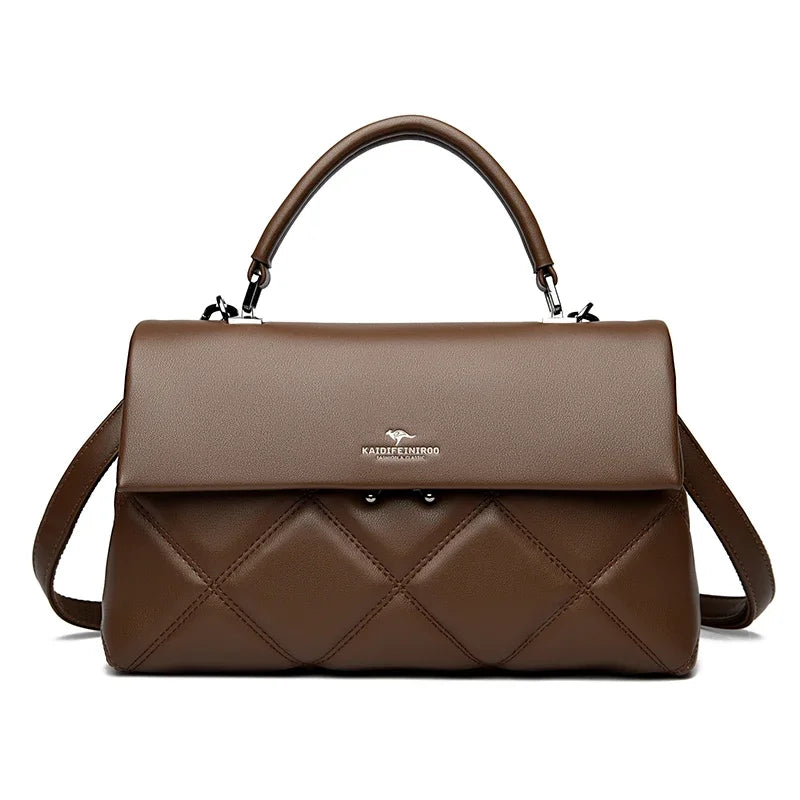 Women's Luxury Soft Leather Crossbody Shoulder Handbag