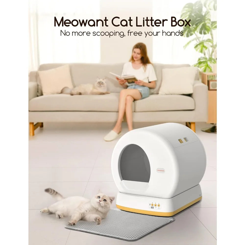 Extra Large Automatic Self Cleaning Cat Litter Box for Cats