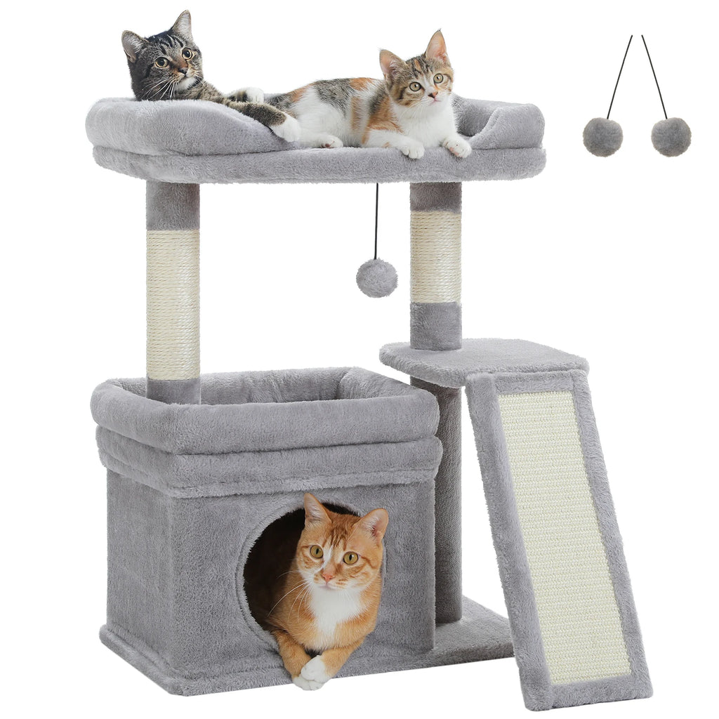 Small Cat Tree Tower Condo Scratching Post for Cats