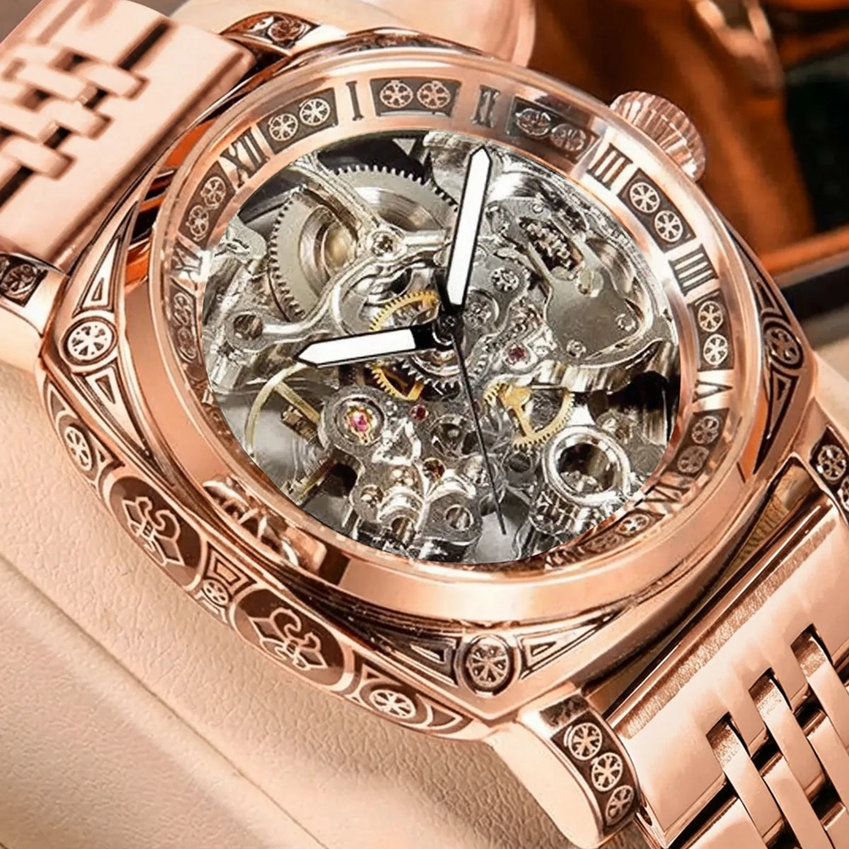Men's Automatic Tourbillon Hollow Mechanical Watch