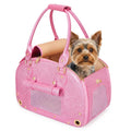 Genuine Leather Pet Carrier Handbag Travel Tote