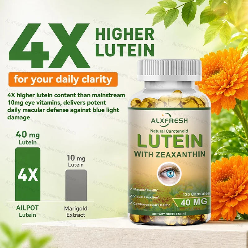 Lutein & Zeaxanthin Eye Health Supplement Capsules for Adults