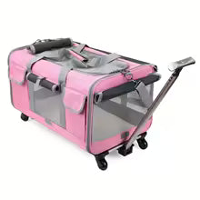 Detachable Foldable Travel Trolley Case Pet Carrier for Cats Dogs