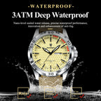 Men's Luminous Waterproof Quartz Leather Watch