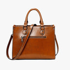Women's Genuine Cowhide Leather Shoulder Tote Bag