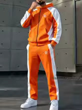 Men's Casual Zip-Up Hoodie and Pants Tracksuit Set