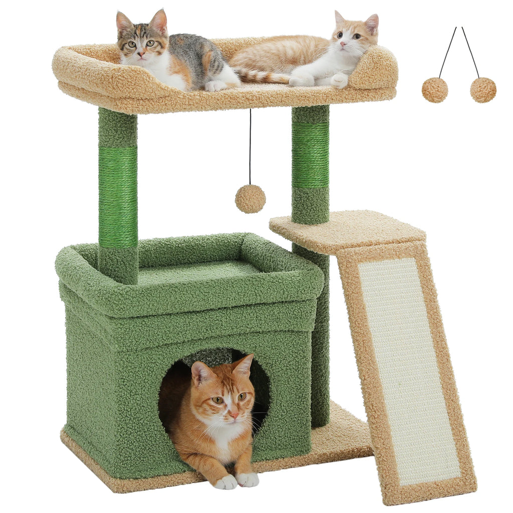 Small Cat Tree Tower Condo Scratching Post for Cats