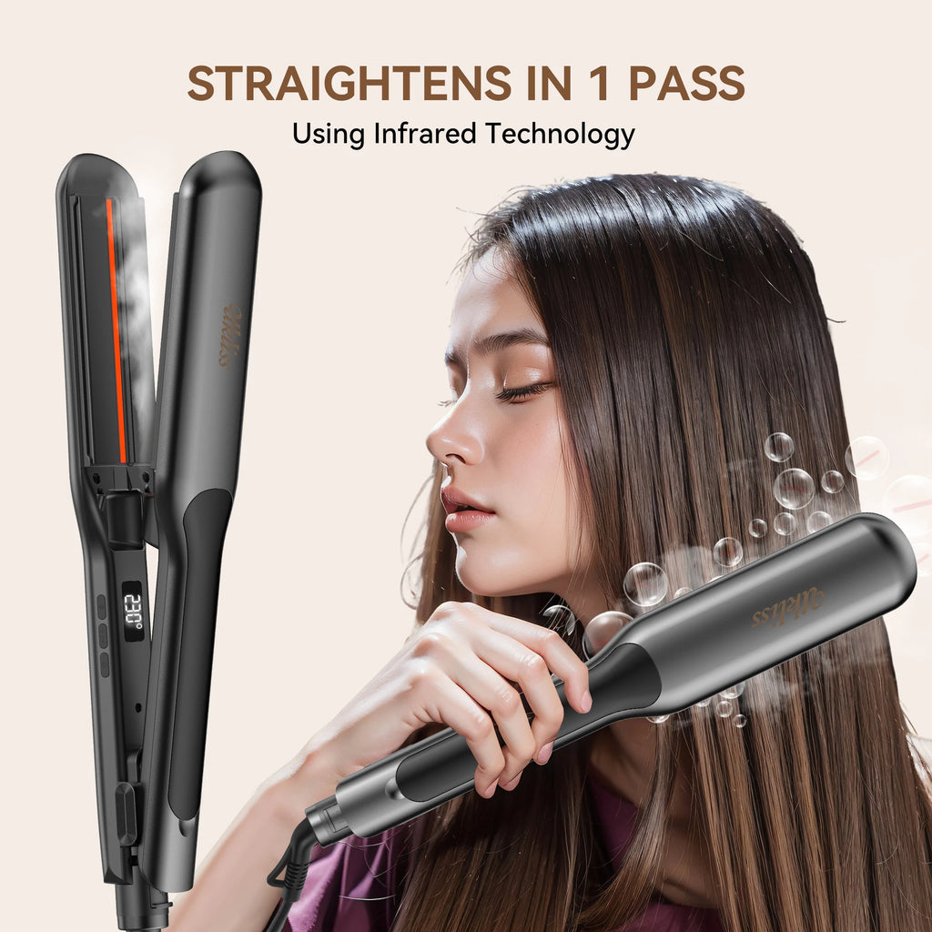 Portable Wet & Dry Mini Hair Straightener Flat Iron