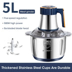 Electric 5-Speed Meat Grinder and Food Processor 5.3 qt 500W