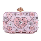 Women's Luxury Satin Flower Evening Clutch Bag
