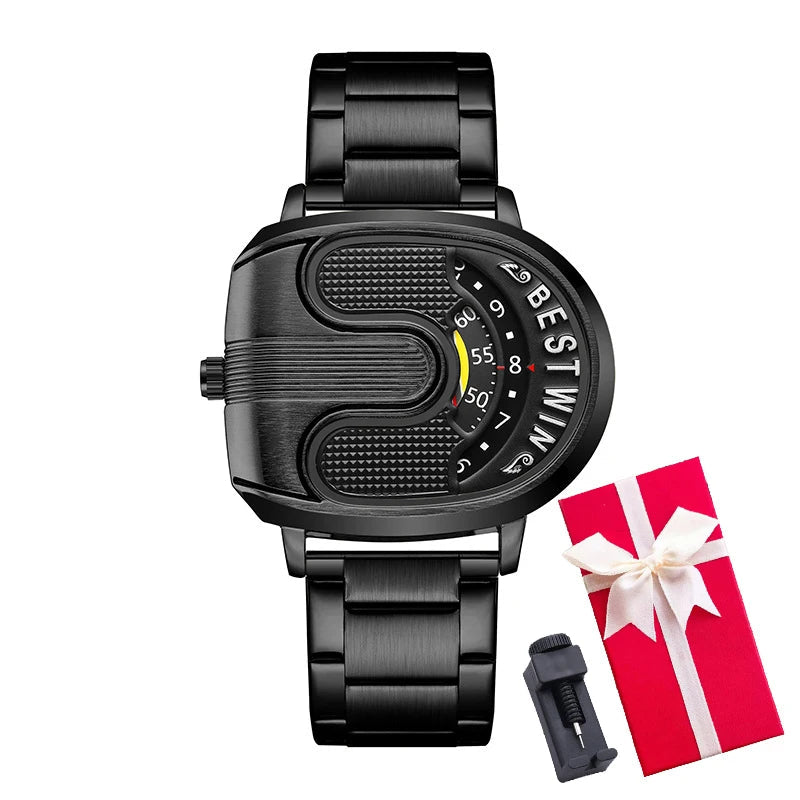 Men's Luxury Stainless Steel Quartz Wristwatch