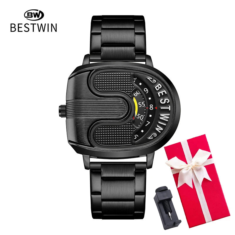 Men's Luxury Stainless Steel Quartz Wristwatch