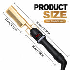 2-in-1 Wet & Dry Volumizing Curling Iron and Straightening Comb