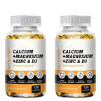 Calcium Magnesium Zinc Vitamin D3 Bone Muscle Support Dietary Supplement Capsules