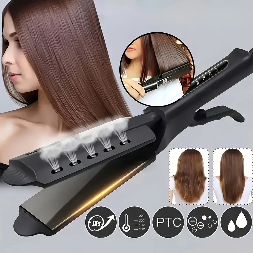 Wide-Width Ionic Hair Straightener with 4 Temperature Settings