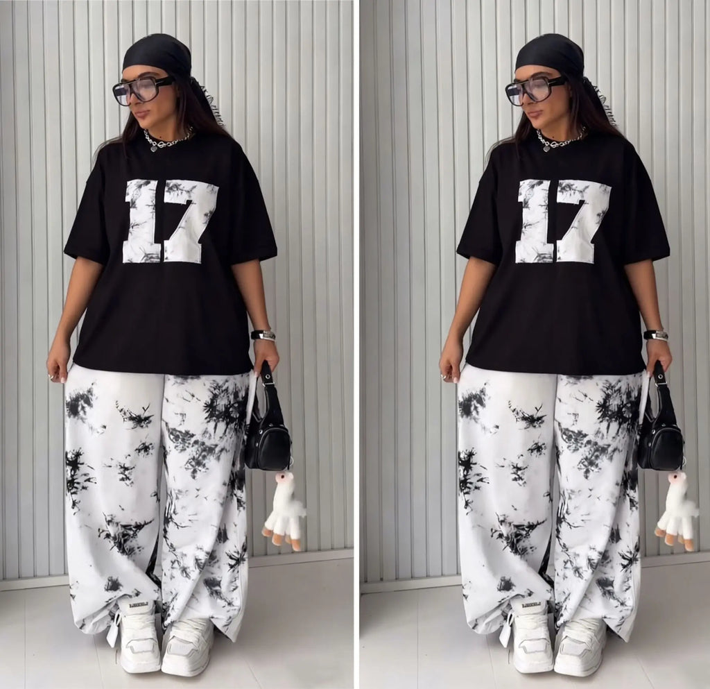 Women's Dashiki African Short Sleeve Top and Pants 2-Piece Set