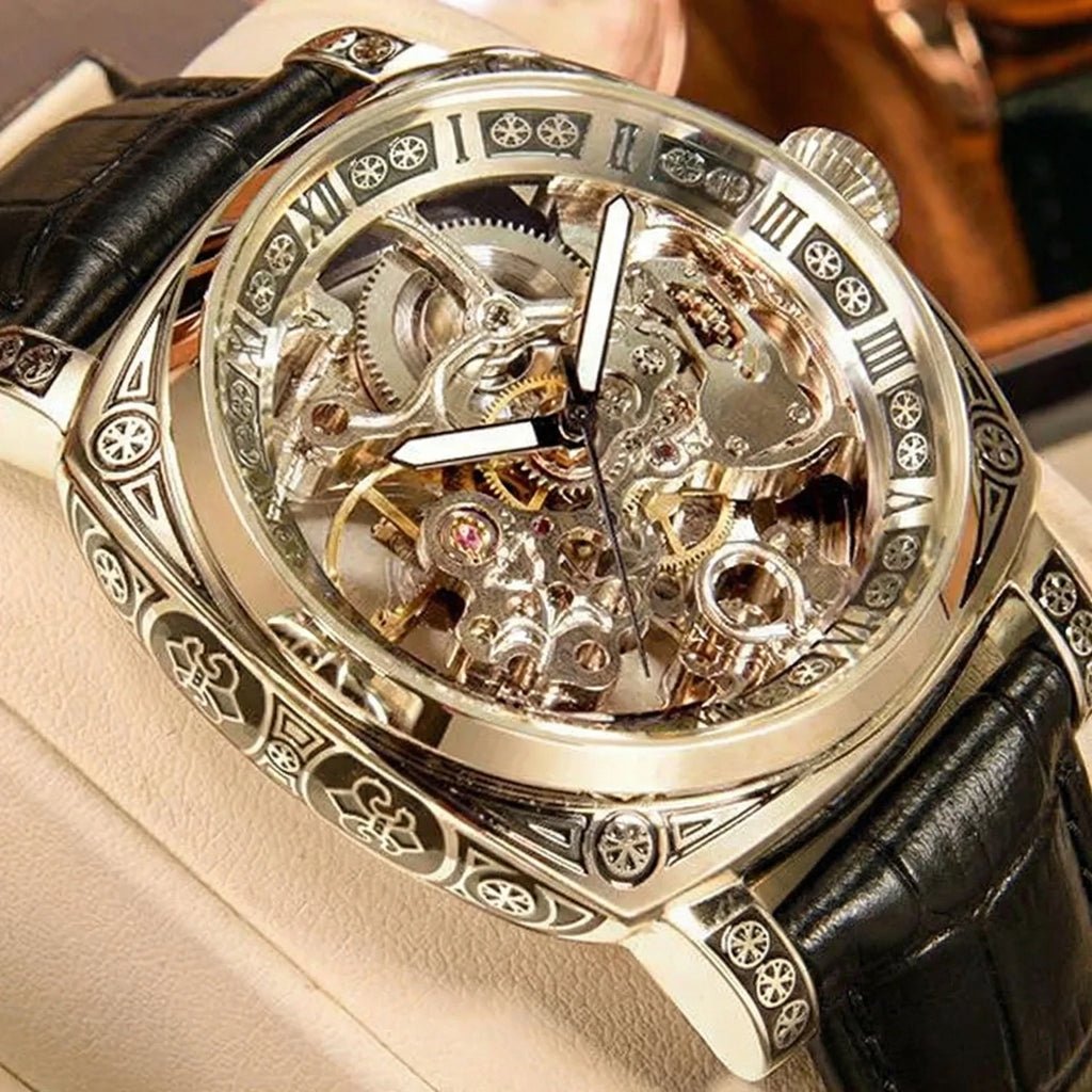 Men's Automatic Tourbillon Hollow Mechanical Watch