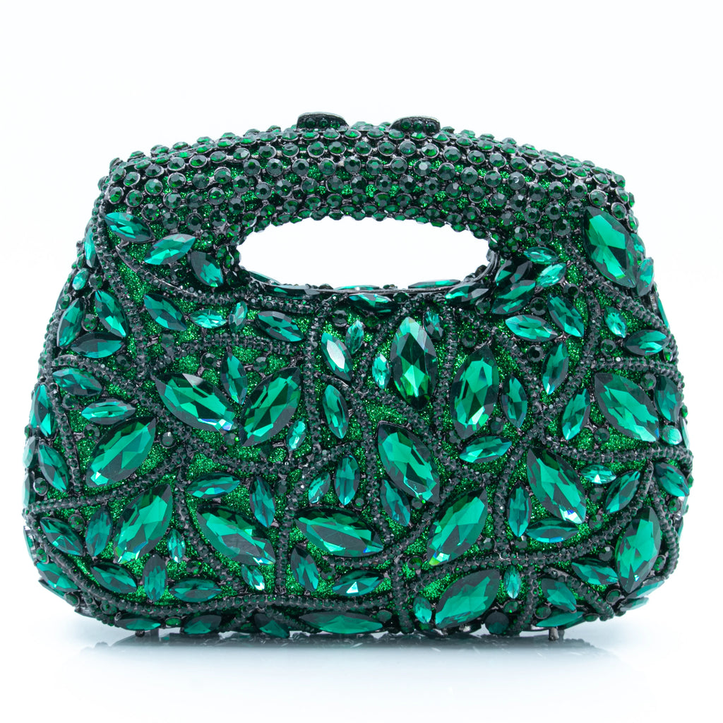 Women's Luxury Rhinestone Top Handle Evening Clutch Bag