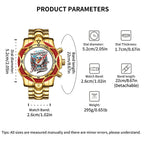 Men's Fashion Large Dial Water-Resistant Quartz Wristwatch