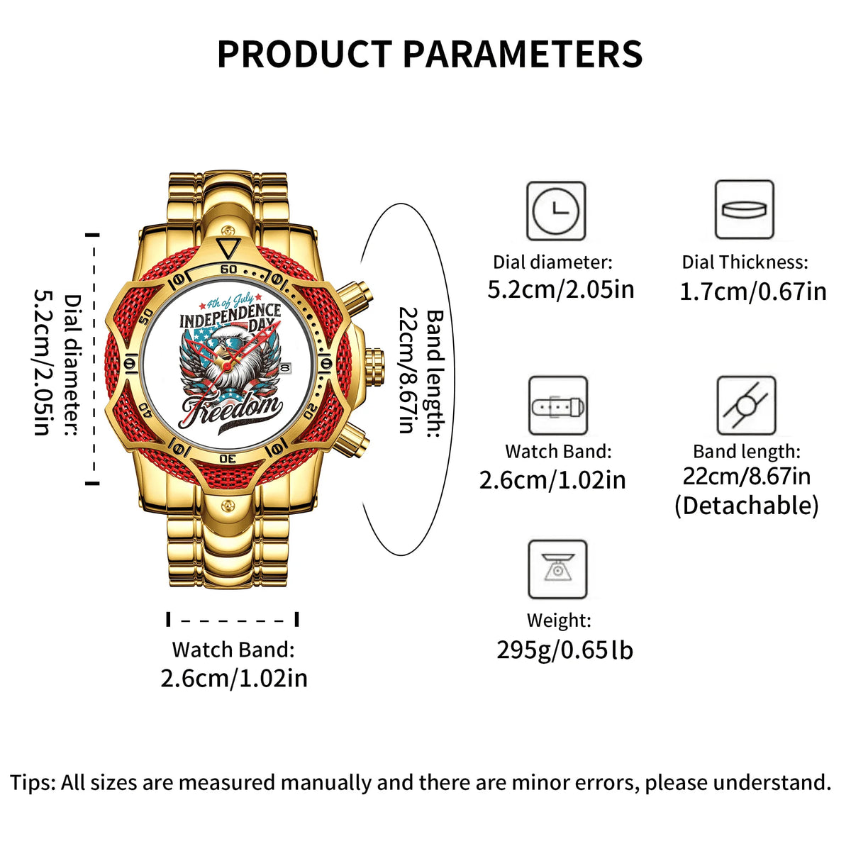 Men's Fashion Large Dial Water-Resistant Quartz Wristwatch