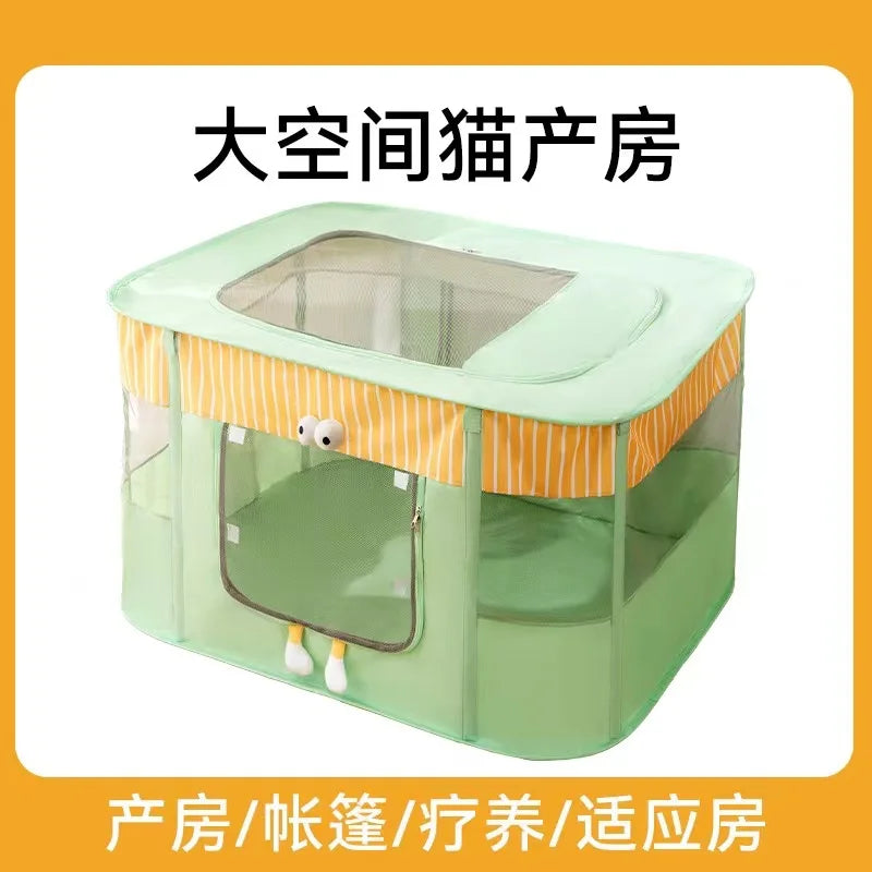 Folding Pet Delivery Room Tent Bed for Cats Dogs