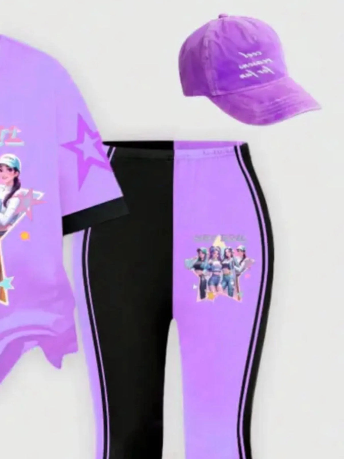 Girls' Graphic T-Shirt and Flare Pants 2-Piece Set