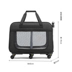 Double-layer Rolling Pet Stroller Carrier Backpack for Cats Dogs