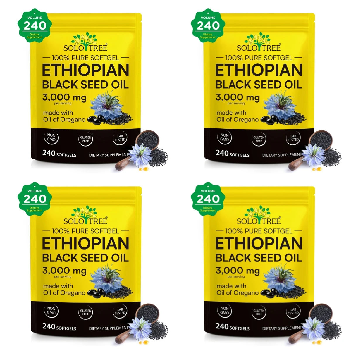 Black Seed Oil with Oregano Oil Dietary Supplement Softgels