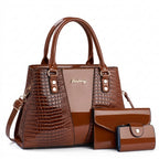 Women's Animal Print PU Leather Shoulder Tote Bag