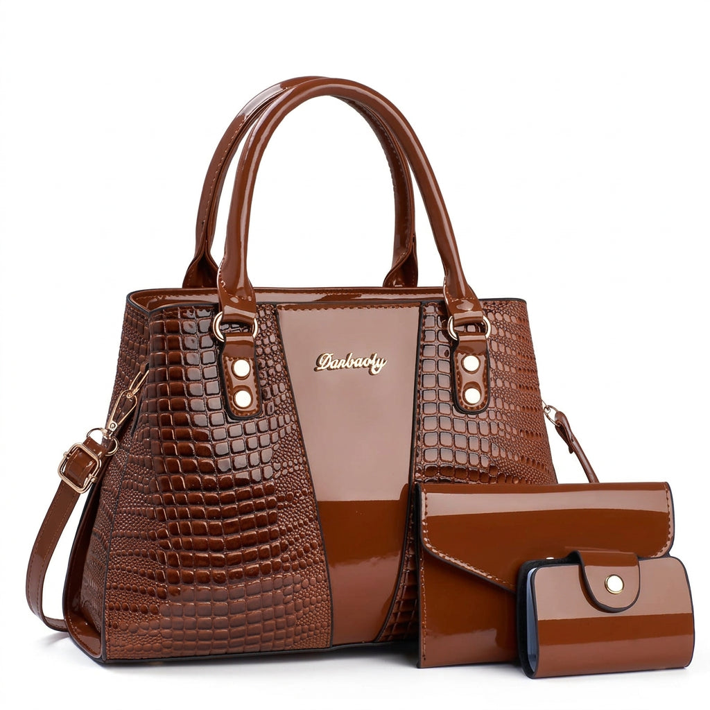 Women's Animal Print PU Leather Shoulder Tote Bag