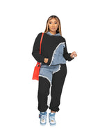 Women's African Patchwork Top and Pants Two-Piece Set