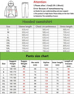 Men's Casual 3D Pattern Print Hoodie Tracksuit Set