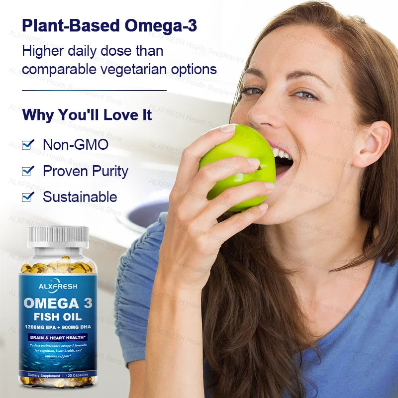 Omega 3 Fish Oil High EPA DHA Dietary Supplement Softgels