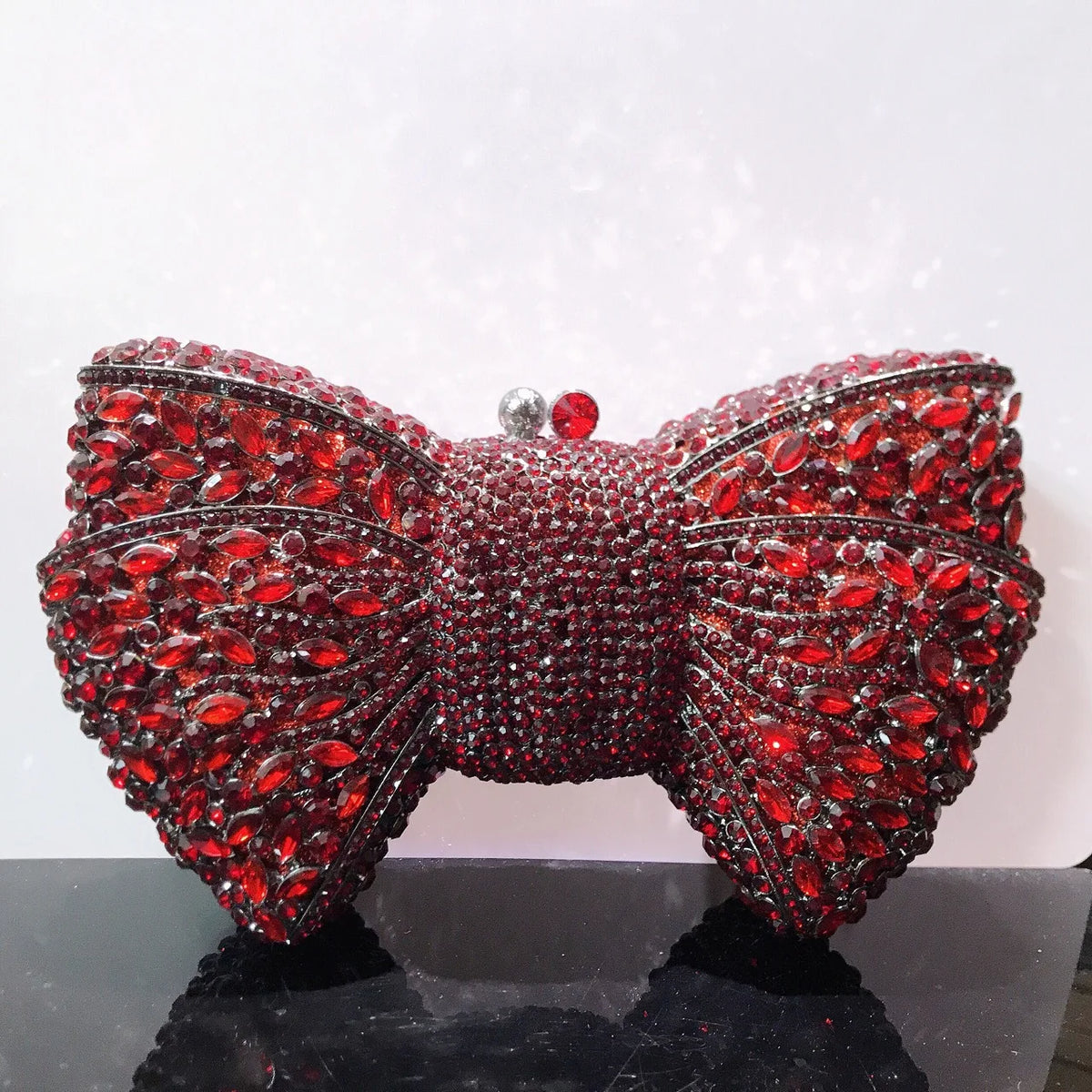 Women's Luxury Rhinestone Bow Wedding Evening Clutch Bag